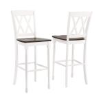 Shelly Classic White Bar Stools, Set of 2
