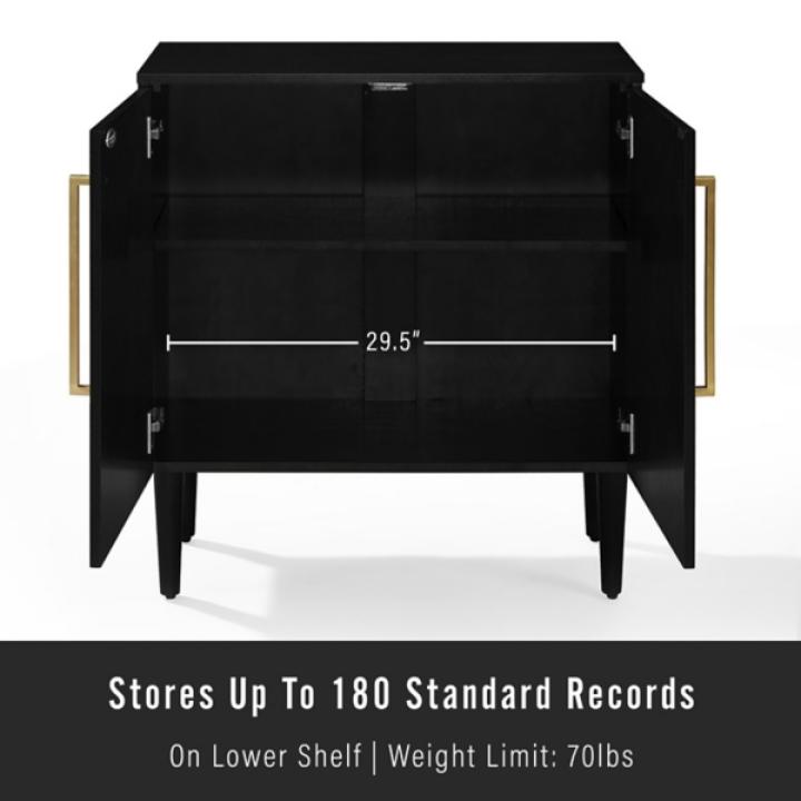 Modern Black and Gold Cabinet