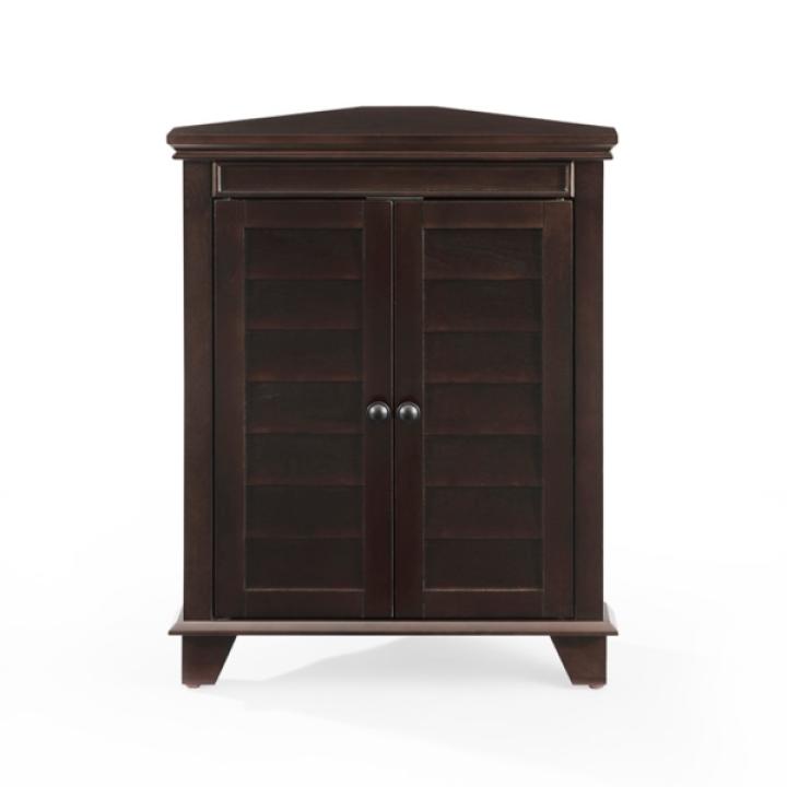 Nikki Dark Brown Wooden Corner Cabinet