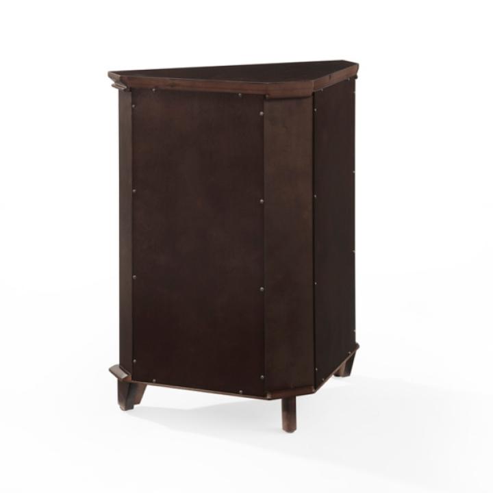 Nikki Dark Brown Wooden Corner Cabinet