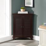 Nikki Dark Brown Wooden Corner Cabinet