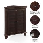 Nikki Dark Brown Wooden Corner Cabinet