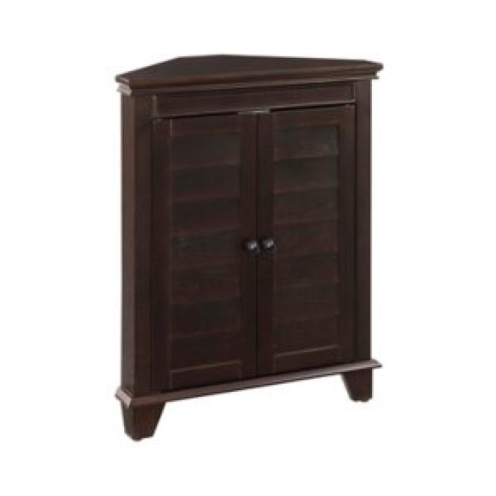 Nikki Dark Brown Wooden Corner Cabinet