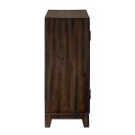 Dark Chestnut Medallion Carved Cabinet