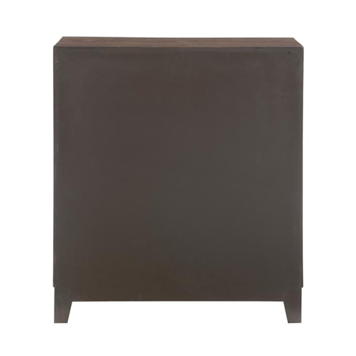 Dark Chestnut Medallion Carved Cabinet