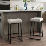 Stone Faux Leather Counter Stools, Set of 2