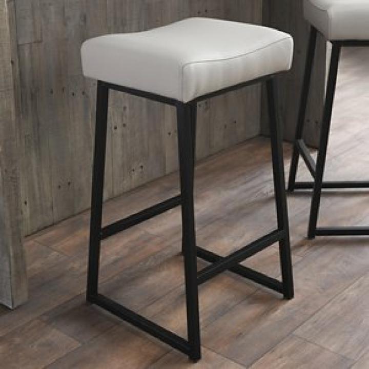 Stone Faux Leather Counter Stools, Set of 2