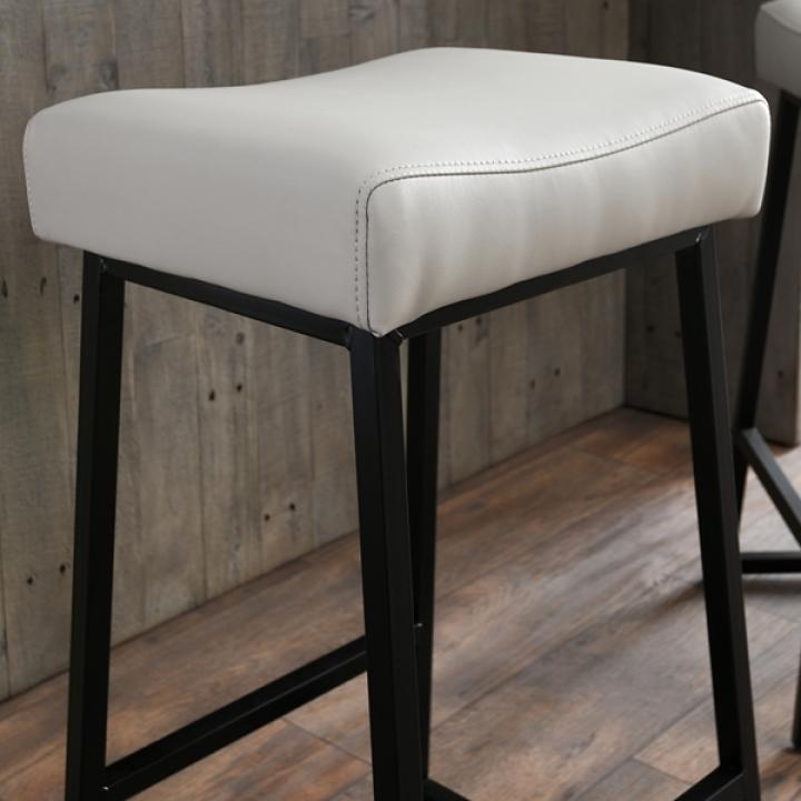 Stone Faux Leather Counter Stools, Set of 2