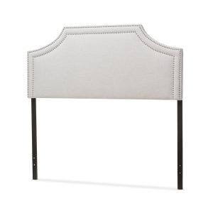 Gray Scalloped Corner Queen Headboard