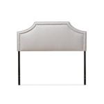 Gray Scalloped Corner Queen Headboard