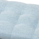Light Blue Grid Tufted Upholstered Ottoman