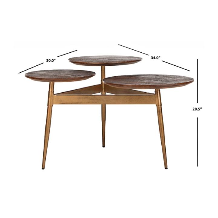Retro 3-Circle Accent Table