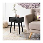 Zanda Black Pinewood Accent Table