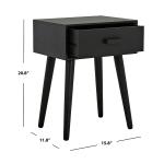Zanda Black Pinewood Accent Table