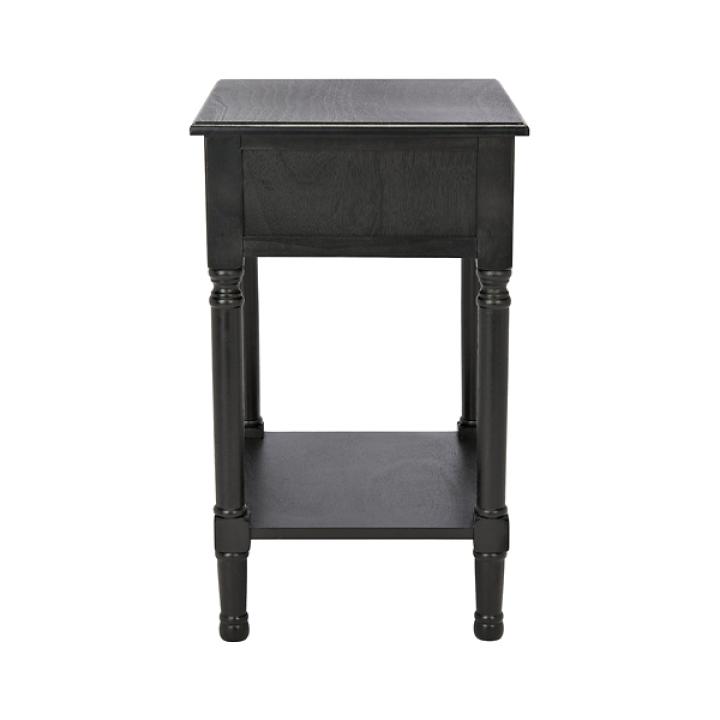 Emory Black Single Drawer Accent Table