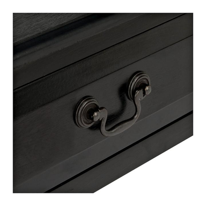 Emory Black Single Drawer Accent Table