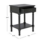Emory Black Single Drawer Accent Table