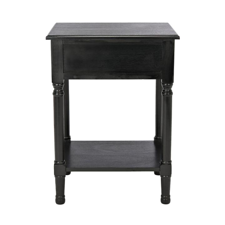 Emory Black Single Drawer Accent Table