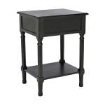 Emory Black Single Drawer Accent Table
