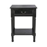 Emory Black Single Drawer Accent Table