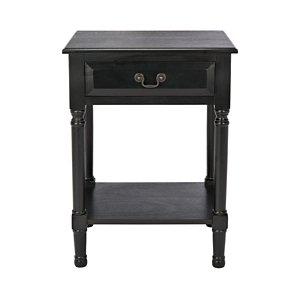 Emory Black Single Drawer Accent Table