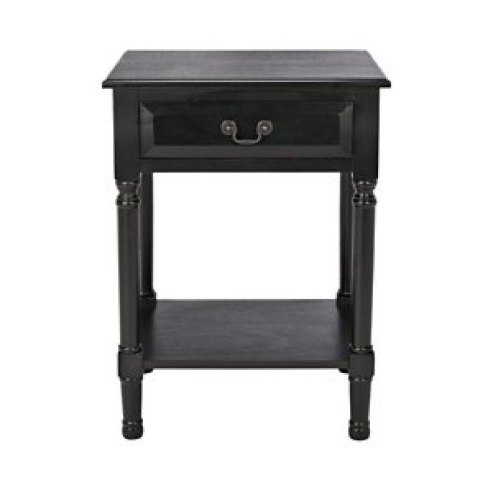 Emory Black Single Drawer Accent Table