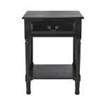 Emory Black Single Drawer Accent Table