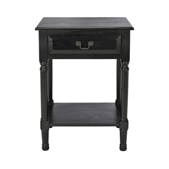 Emory Black Single Drawer Accent Table