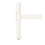 White Carved Pinewood Farmhouse Accent Table