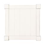 White Carved Pinewood Farmhouse Accent Table