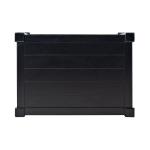 Black Carved Pinewood Farmhouse Accent Table