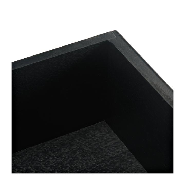 Black Geometrical Industrial Pull Accent Table