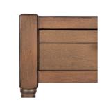 Natural Geometric Industrial Pull Accent Table