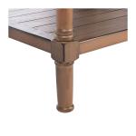 Natural Geometric Industrial Pull Accent Table