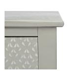 Evelina Gray Textured Single Drawer Accent Table