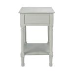 Evelina Gray Textured Single Drawer Accent Table