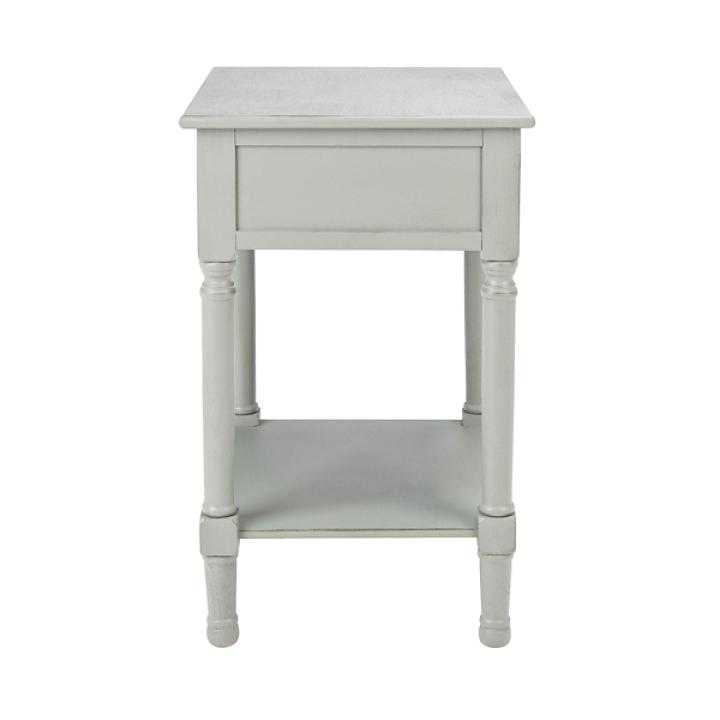 Evelina Gray Textured Single Drawer Accent Table
