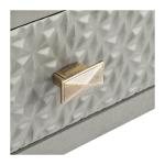 Evelina Gray Textured Single Drawer Accent Table