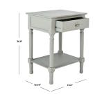 Evelina Gray Textured Single Drawer Accent Table