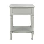 Evelina Gray Textured Single Drawer Accent Table