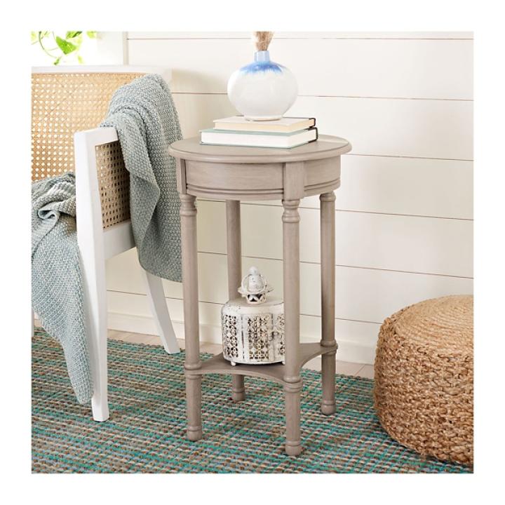 Greige Tegan Round Accent Table