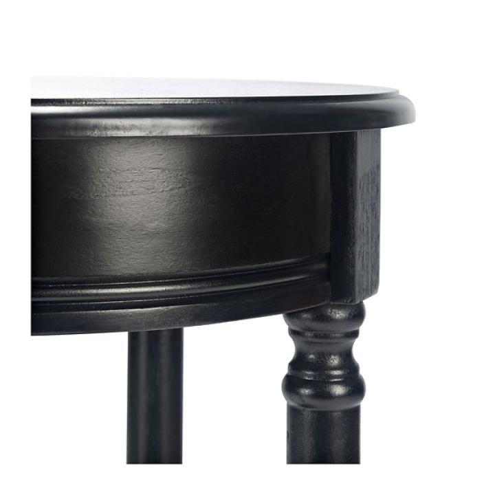 Black Tegan Round Accent Table