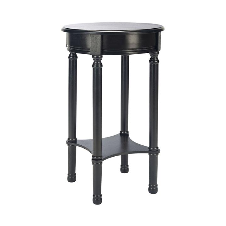 Black Tegan Round Accent Table