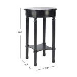 Black Tegan Round Accent Table