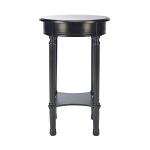 Black Tegan Round Accent Table