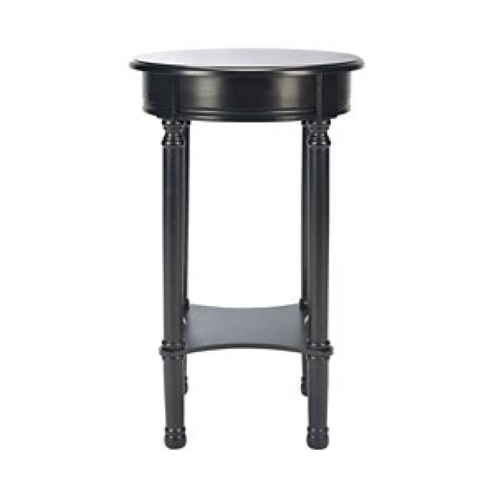 Black Tegan Round Accent Table