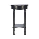 Black Tegan Round Accent Table