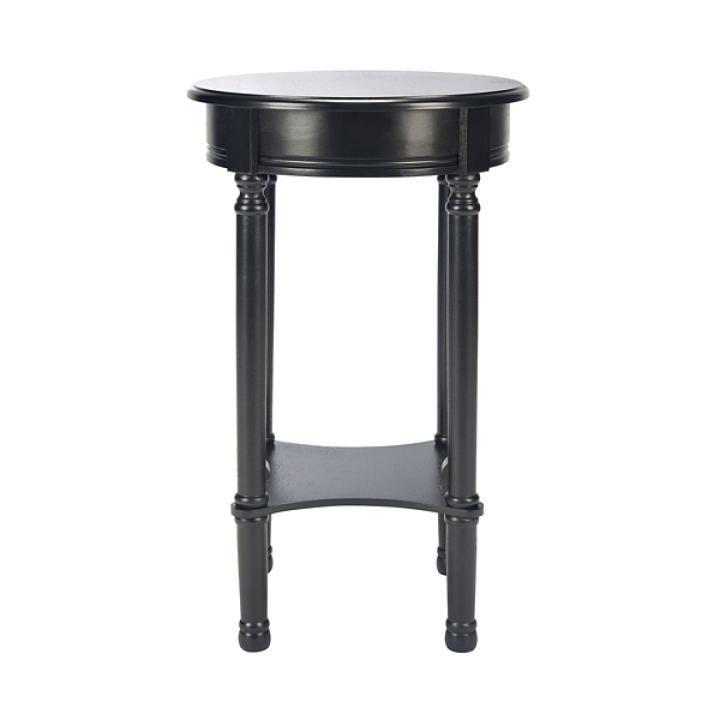 Black Tegan Round Accent Table