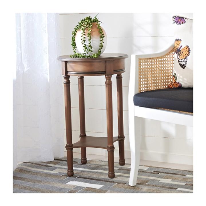 Brown Tegan Round Accent Table