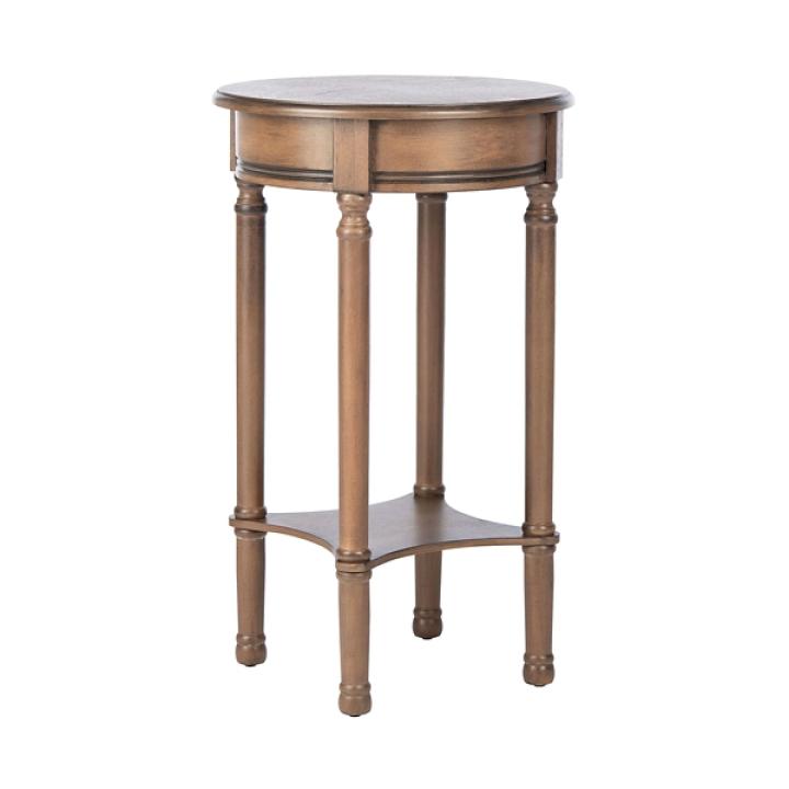 Brown Tegan Round Accent Table
